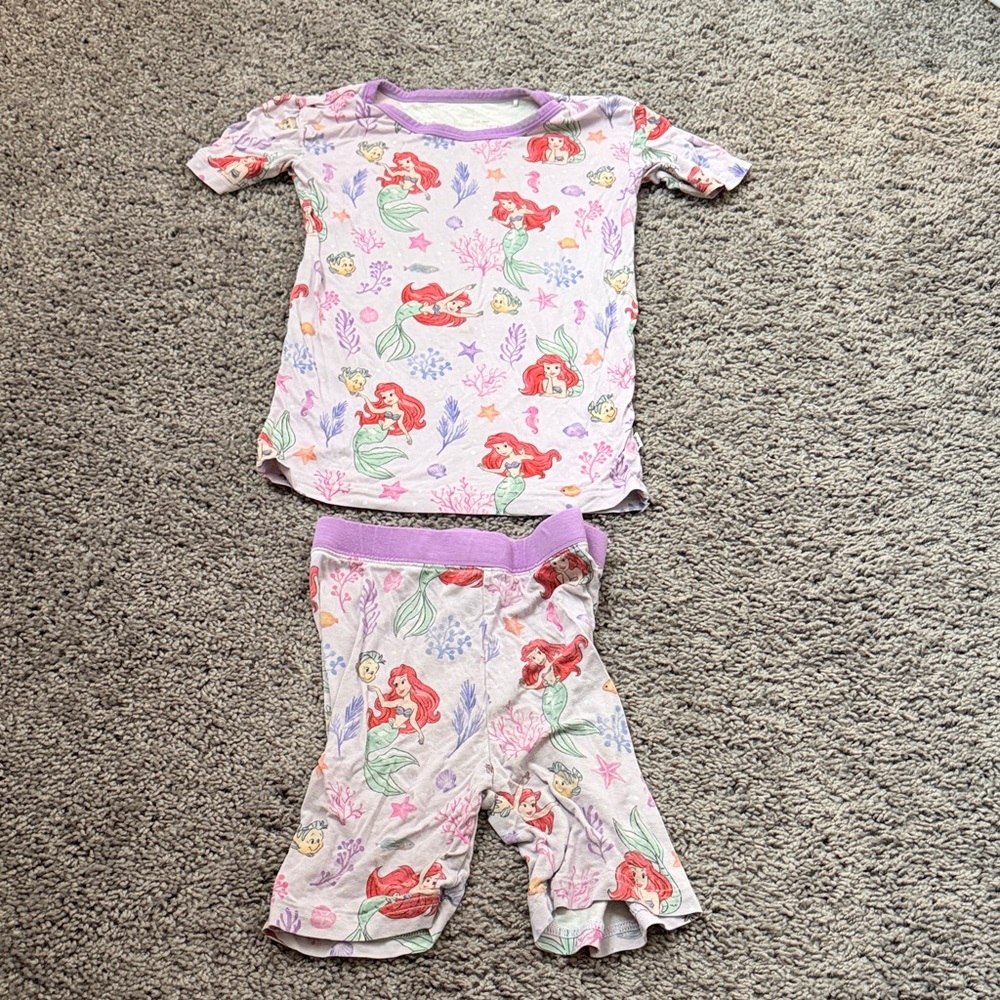 Little Sleepies Disney Ariel short sleeve bamboo set
